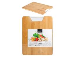Επιφάνεια Κοπής από Ξύλο Bamboo, με μεταλλική λαβή και διαστάσεις 32.5x25x1.8cm