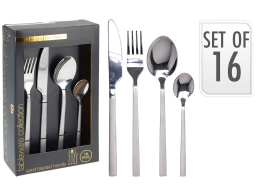 Σετ Μαχαιροπίρουνα Excellent Houseware από ανοξείδωτο ατσάλι - Ασημί - 16 τεμάχια