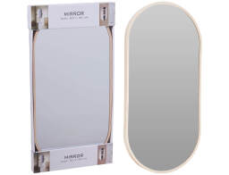 THE NETHERLANDS Διακοσμητικός καθρέφτης τοίχου οβάλ, με διαστάσεις 30x2.5x60cm - Light wood