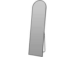 Διακοσμητικός καθρέφτης δαπέδου οβάλ, με διαστάσεις 40x2.5x150cm - Μαύρο