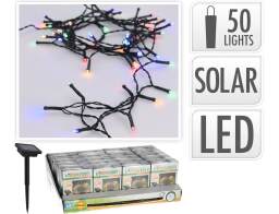 50 Ηλιακά Φωτάκια LED - 2 Μέτρα, Κανονική Διάταξη, Πράσινο καλώδιο PVC - Πολύχρωμο