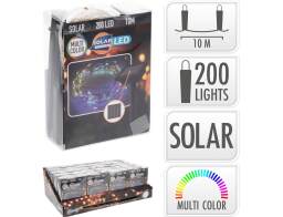 Deco 200 Ηλιακά Φωτάκια MicroLED - 10 Μέτρα + 2 Μέτρα σύνδεσης, Ασημί συρμάτινο καλώδιο - Πολύχρωμο