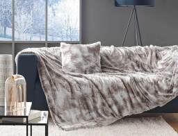 Douceur d'intérieur  Κουβέρτα Antartic με εσωτερική επένδυση fleece και διαστάσεις 180x220cm - Choco