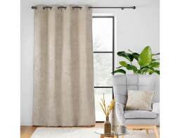 Douceur d'intérieur Κουρτίνα Συσκότισης Flanela  με τρουκς και διαστάσεις 140x240cm - Beige