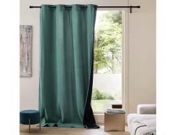 Douceur d'intérieur  Θερμομονωτική Κουρτίνα Υψηλής Σκίασης Madison με τρουκς και διαστάσεις 140x260cm - Green