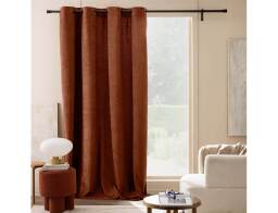 Douceur d'intérieur Κουρτίνα Υψηλής Σκίασης Winona  με τρουκς και διαστάσεις 140x260cm - Terracotta