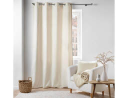 Douceur d'intérieur Κουρτίνα Υψηλής Σκίασης Wooly  με τρουκς και διαστάσεις 140x240cm - Natural