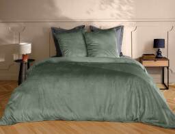 Douceur d'intérieur  Σετ Υπέρδιπλη Παπλωματοθήκη & 2 Μαξιλαροθήκες Velina από πολυεστέρα, με διαστάσεις 220x240cm - Cedar