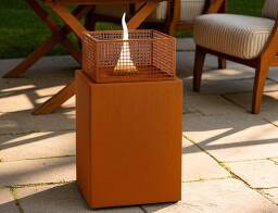 Tenderflame Agni 50 Επιδαπέδια Εστία Φωτιάς 1000ml με Διάρκεια Καύσης 3 - 4 ώρες 49.5x49.5x61cm Corten