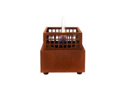 Tenderflame Agni 16 Επιτραπέζια Εστία Φωτιάς 250ml με Διάρκεια Καύσης 2 - 3 ώρες 16.5x16.5x17cm Corten