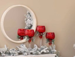 Σετ Διακοσμητικά Κηροπήγια Fééric Lights & Christmas  - 3 τεμάχια