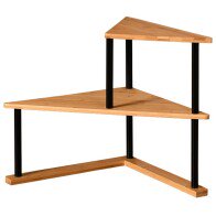 Kesper Διπλό Ράφι Bamboo 52x39x29,5cm Με Μαύρη Μεταλλική Βάση