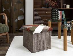 Home Deco Factory Σκαμπό Scott με αποθηκευτικό χώρο και διαστάσεις 38x38x38cm