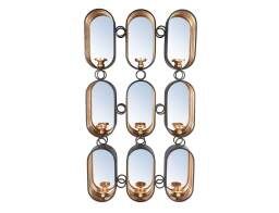 Countryfield Διακοσμητικός Καθρέπτης τοίχου Vanity με κηροπήγια και διαστάσεις 61x9.5x109.5cm