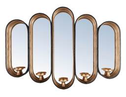 Countryfield Διακοσμητικός Καθρέπτης τοίχου Vanity με κηροπήγια και διαστάσεις 93.5x11x67cm