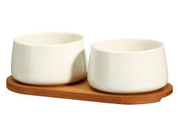 Σετ Σερβιρίσματος Excellent Houseware με 2 πορσελάνινα μπολ και δίσκο - 3 τεμάχια