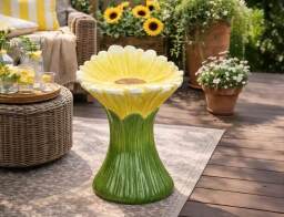Διακοσμητικό Σκαμπό Sunflower με διαστάσεις 44.5x41x60cm