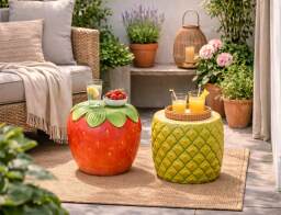 Σετ Τραπεζάκια Fruit με διαστάσεις 31x31cm - 2 τεμάχια