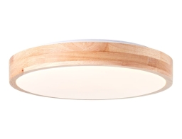 Brilliant Φωτιστικό Οροφής Απλίκα Slimline , με λαμπτήρα LED και διαστάσεις 34x34x3.6cm - Απόχρωση Ξύλου