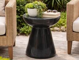 Lesli Living Τραπεζάκι Bοηθητικό Vei με διαστάσεις 40x40cm - MgO - Grey
