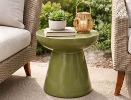 Lesli Living Τραπεζάκι Bοηθητικό Vei με διαστάσεις 40x40cm - MgO - Green