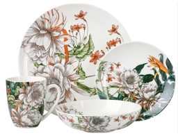 Maxwell & Williams Σετ Πιάτων Night Garden - Πορσελάνη - 16 τεμάχια