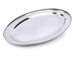 Excellent Houseware Πιατέλα σερβιρίσματος από ανοξείδωτο ατσάλι με διαστάσεις 34x21.5cm - Silver