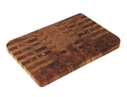 Excellent Houseware Ξύλινη επιφάνεια κοπής και σερβιρίσματος από Ξύλο Teak με διαστάσεις 40x28x2cm