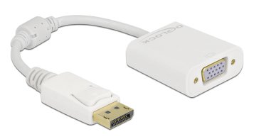 DELOCK αντάπτορας DisplayPort σε VGA 61007 Full HD passive λευκός