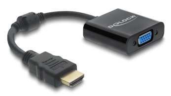 DELOCK αντάπτορας HDMI σε VGA 61077 1080p μαύρος