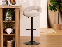 Atmosphera Σκαμπό μπαρ Sasha με ρυθμιζόμενο ύψος και διαστάσεις 48.5x51.5x96.5cm - Black