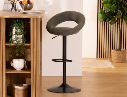 Atmosphera Σκαμπό μπαρ Sasha με ρυθμιζόμενο ύψος και διαστάσεις 48.5x51.5x96.5cm - Black