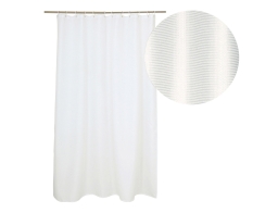 Douceur d'intérieur Κουρτίνα Μπάνιου με κρίκους Quartz  με διαστάσεις 180x200cm - White