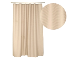 Douceur d'intérieur Κουρτίνα Μπάνιου με κρίκους Quartz  με διαστάσεις 180x200cm - Taupe