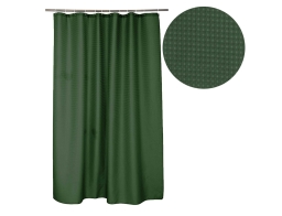 Douceur d'intérieur Κουρτίνα Μπάνιου με κρίκους Quartz  με διαστάσεις 180x200cm - Khaki