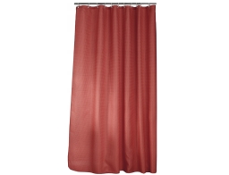 Douceur d'intérieur  Κουρτίνα Μπάνιου με κρίκους Quartzμε διαστάσεις 180x200cm - Terracotta Orange