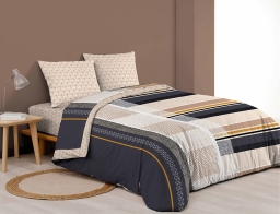 Douceur d'intérieur Σετ Διπλά Σεντόνια & Μαξιλαροθήκες Romeo  από βαμβάκι 42TC, με διαστάσεις 140x190cm