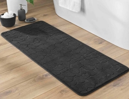 Douceur d'intérieur Πατάκι Μπάνιου Ricochet  με memory foam και διαστάσεις 50x120cm - Black