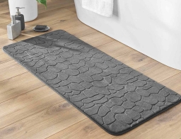 Douceur d'intérieur  Πατάκι Μπάνιου Ricochet με memory foam και διαστάσεις 50x120cm - Charcoal Grey