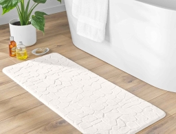 Douceur d'intérieur Πατάκι Μπάνιου Ricochet  με memory foam και διαστάσεις 50x120cm - White