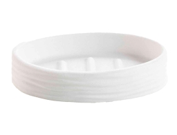 Douceur d'intérieur Θήκη για σαπούνι Siloa με διαστάσεις 12.5x9x2.6cm - White