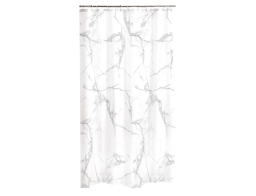 Douceur d'intérieur Κουρτίνα Μπάνιου με κρίκους Marbre  με διαστάσεις 180x200cm - Λευκό