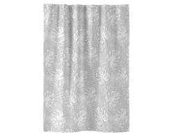 Douceur d'intérieur Κουρτίνα Μπάνιου με κρίκους Amber  με διαστάσεις 180x200cm - Γκρι