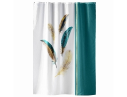 Douceur d'intérieur Κουρτίνα Μπάνιου με κρίκους Plumis  με διαστάσεις 180x200cm - Multicolour