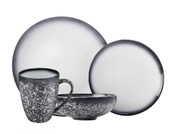 Maxwell & Williams Σετ Πιάτων Caviar Granite- Πορσελάνη - 16 τεμάχια