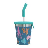 Sigg Κούπα 350ml με Καλαμάκι Blue World -Ανοξείδωτη