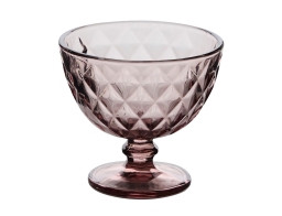 Γυάλινο Μπολ Παγωτού Lea Secret De Gourmet με χωρητικότητα 300ml και διαστάσεις 11x11x10.2cm - Pink