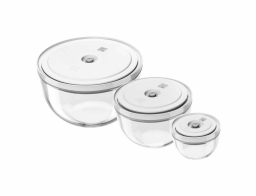 Zwilling Σετ Γυάλινα Δοχεία Τροφίμων Fresh & Save με καπάκια και χωρητικότητα 0.35lt, 1.75lt, 4lt - 3 τεμάχια