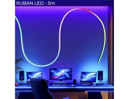 Ταινία LED Rainbow Neon Effect Home Deco Factory LA0173 - 5 Μέτρα, 160 LED φωτάκια, Σύνδεση USB - Πολύχρωμο