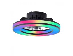 Brilliant G80915/05 Mondello Ανεμιστήρας Οροφής με Φωτισμό LED RGB με Τηλεχειριστήριο 41.5cm 26W Μαύρο